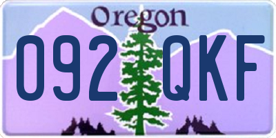 OR license plate 092QKF