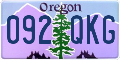 OR license plate 092QKG