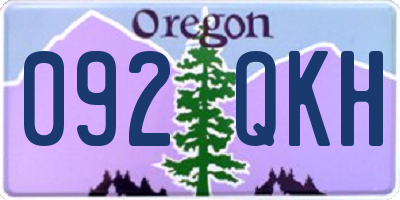 OR license plate 092QKH