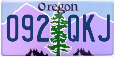 OR license plate 092QKJ