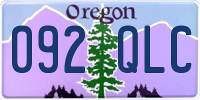 OR license plate 092QLC