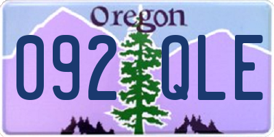 OR license plate 092QLE