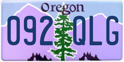 OR license plate 092QLG