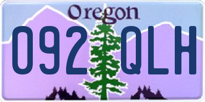 OR license plate 092QLH