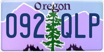 OR license plate 092QLP