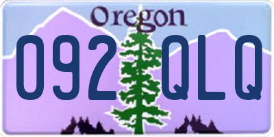 OR license plate 092QLQ