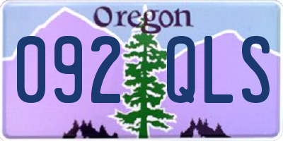OR license plate 092QLS