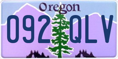 OR license plate 092QLV
