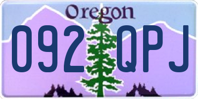 OR license plate 092QPJ