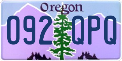 OR license plate 092QPQ