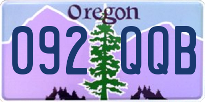 OR license plate 092QQB
