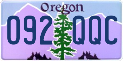 OR license plate 092QQC