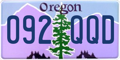 OR license plate 092QQD