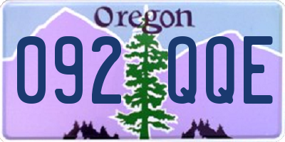 OR license plate 092QQE