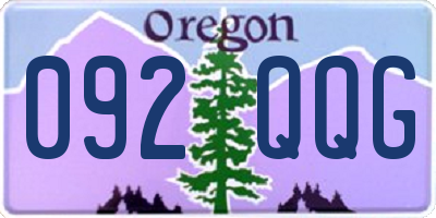 OR license plate 092QQG