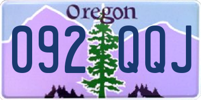 OR license plate 092QQJ