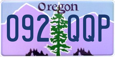 OR license plate 092QQP