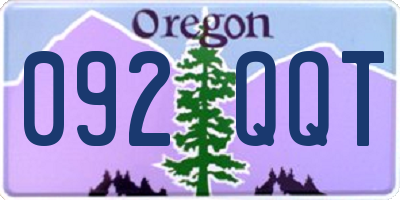 OR license plate 092QQT