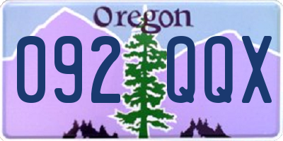 OR license plate 092QQX