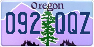 OR license plate 092QQZ