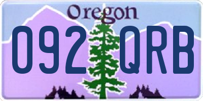 OR license plate 092QRB
