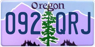 OR license plate 092QRJ