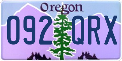OR license plate 092QRX