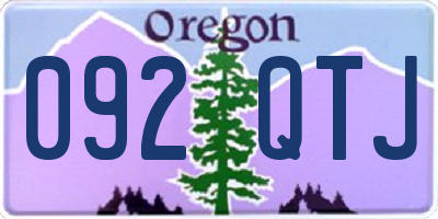 OR license plate 092QTJ