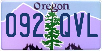 OR license plate 092QVL