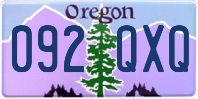 OR license plate 092QXQ