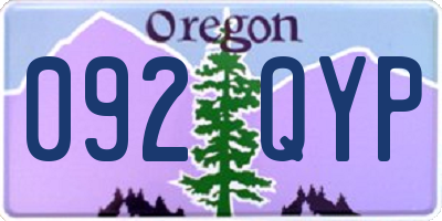 OR license plate 092QYP