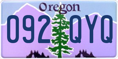 OR license plate 092QYQ