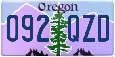 OR license plate 092QZD