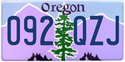 OR license plate 092QZJ