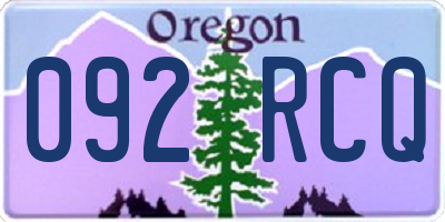 OR license plate 092RCQ
