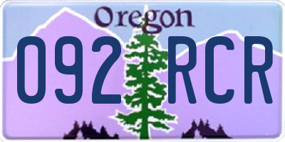 OR license plate 092RCR