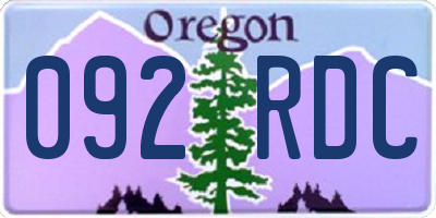 OR license plate 092RDC