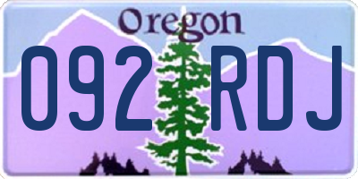 OR license plate 092RDJ