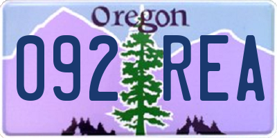 OR license plate 092REA