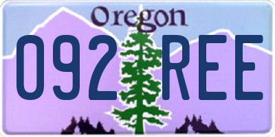 OR license plate 092REE