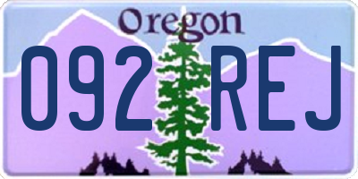 OR license plate 092REJ