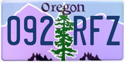 OR license plate 092RFZ