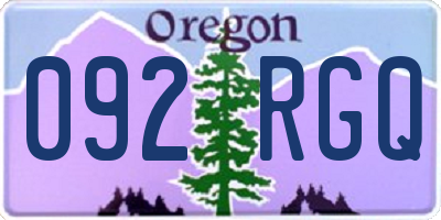 OR license plate 092RGQ
