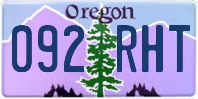 OR license plate 092RHT