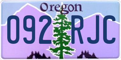 OR license plate 092RJC