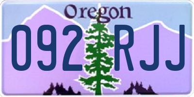 OR license plate 092RJJ