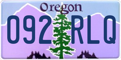 OR license plate 092RLQ