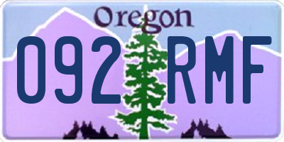 OR license plate 092RMF