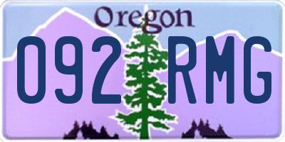 OR license plate 092RMG