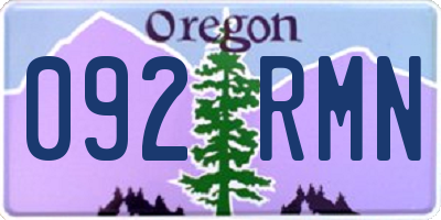OR license plate 092RMN
